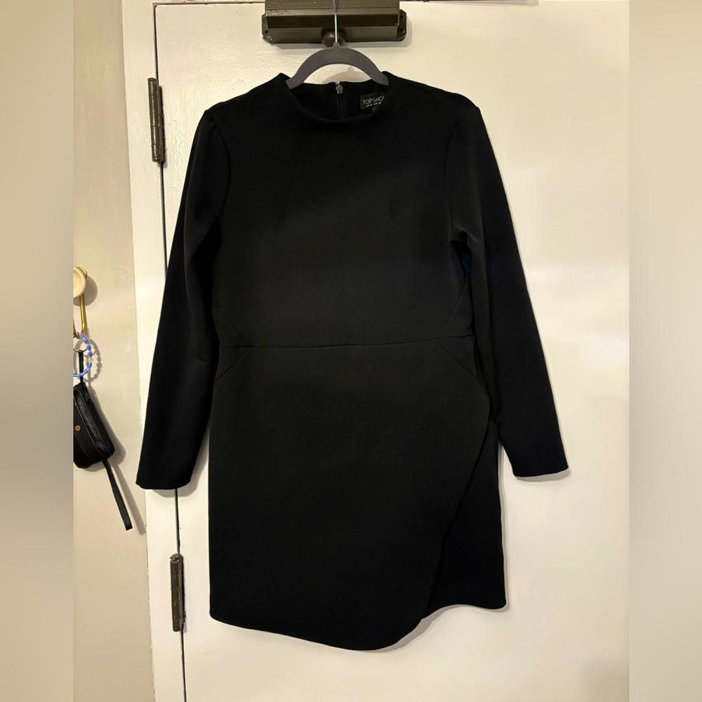 TOPSHOP WOMENS BLACK SHORT COCKTAIL DRESS